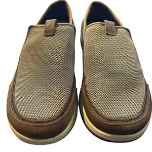 Olukai Makia Loafers Leather Mesh Slip On Boat Shoes Mens Sz 8M Comfort Casual